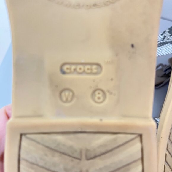 CROCS Snake Print Sandals - Black and White - Picture 5 of 5